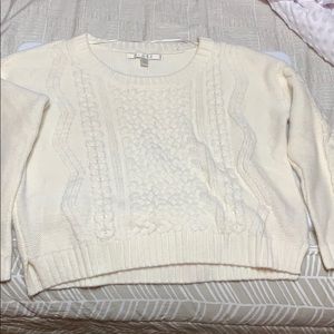 Cream/White Lauren Conrad Cropped Knit Sweater